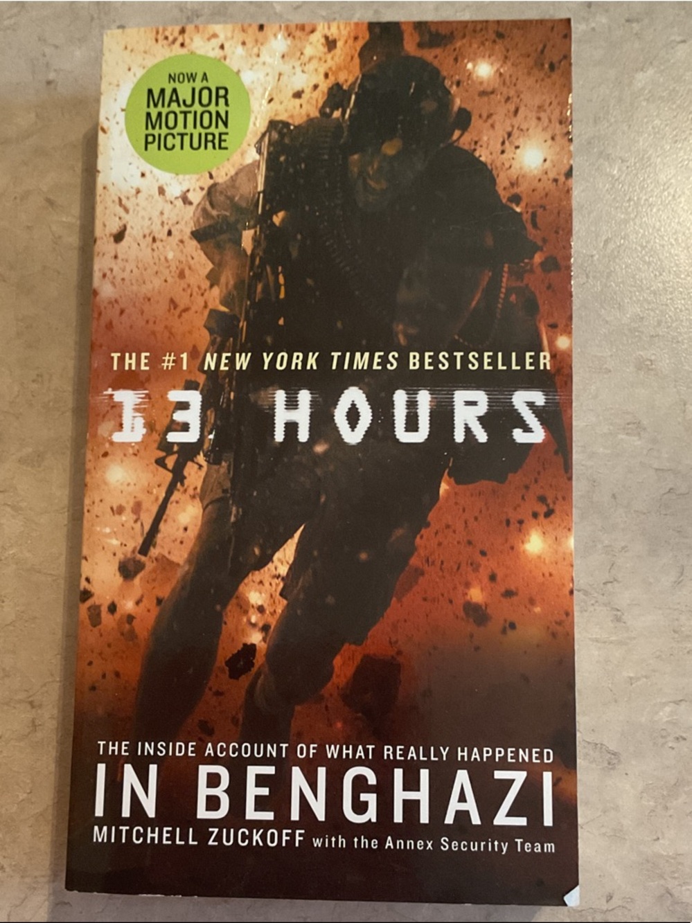 13 Hours In Benghazi Paperback Book - Orange & Black Cover